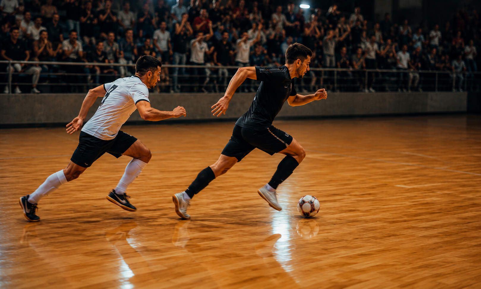Transição Ofensiva no Futsal: jogadores correndo pela quadra
